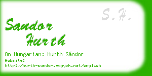 sandor hurth business card